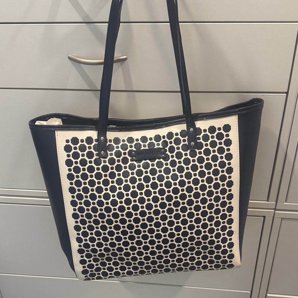 Vera Bradley Navy and White Geometric Tote